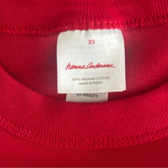 HANNAH ANDERSSON BASE Layer/Long Sleeve T-Shirt in Vibrant Red Size XS - Picture 5 of 7